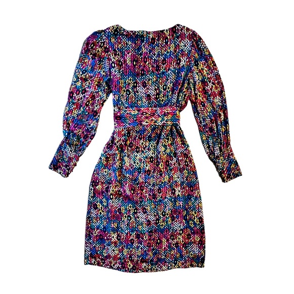 Stunning 1980s Hanae Mori I. Magnin Vintage Dress in Colorful Abstract Print, 10 - Picture 2 of 13